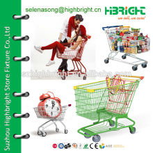 shopping trolley shopping cart with baby seat